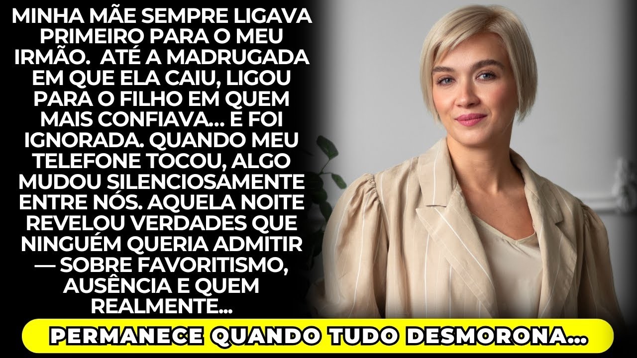 Meu irmão, o filho favorito, não atendeu à ligação urgente da mamãe às 3 da manhã   Eu atendi e