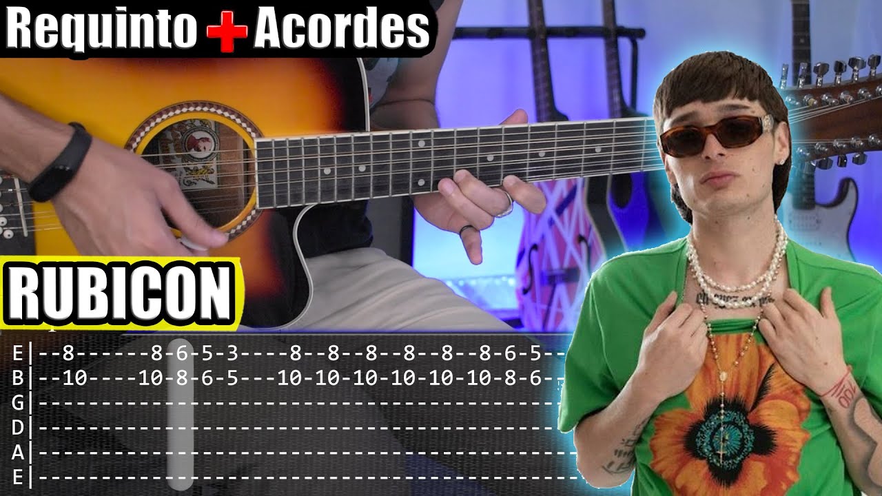 RUBICON - Peso Pluma - REQUINTO + ACORDES | TABS | Tutorial Guitarra