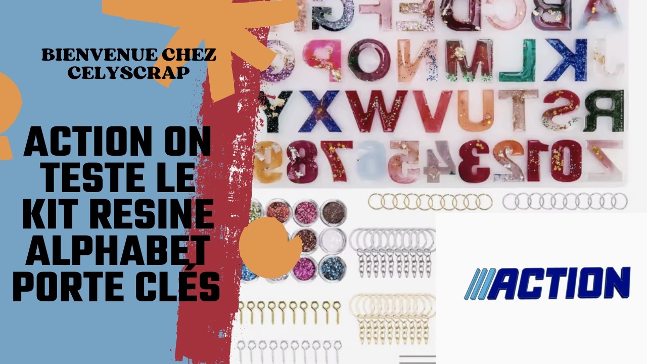 ACTION ON TESTE LE KIT PORTE CLÉS ALPHABET EN RESINE