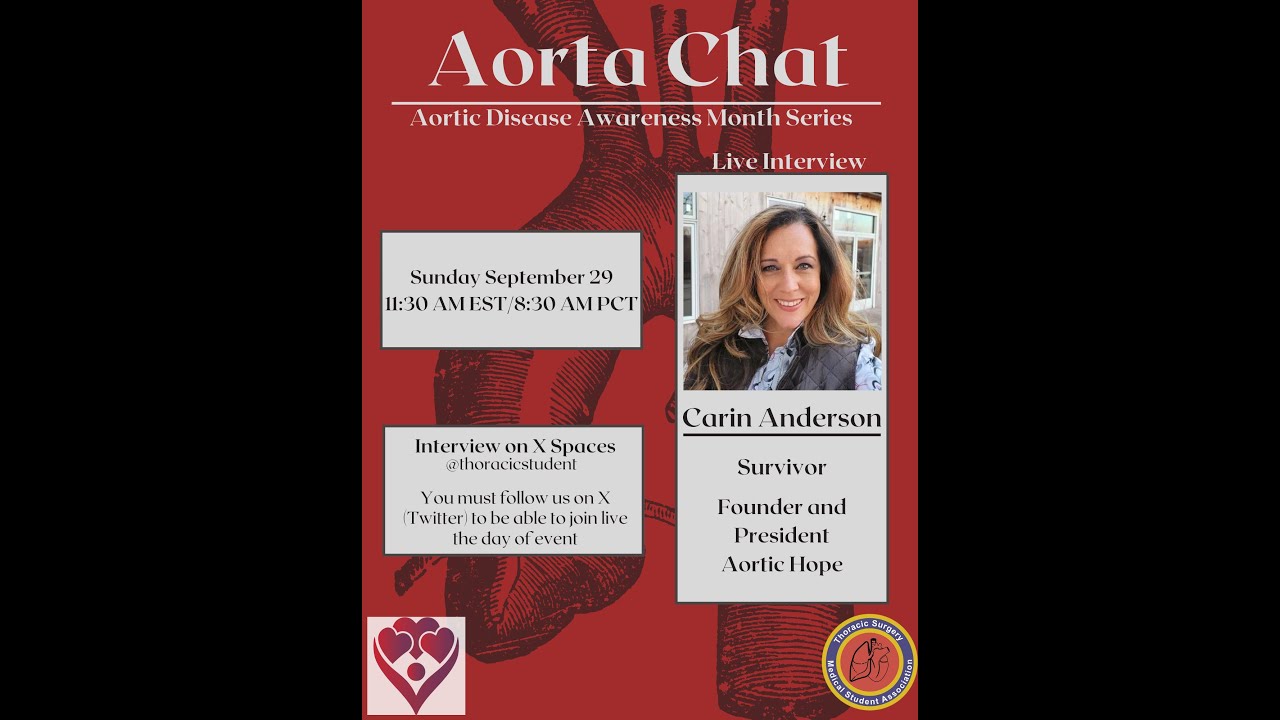 Week #5: TSMA Aorta Chat with Carin Anderson, Co-Founder and President of Aortic Hope.