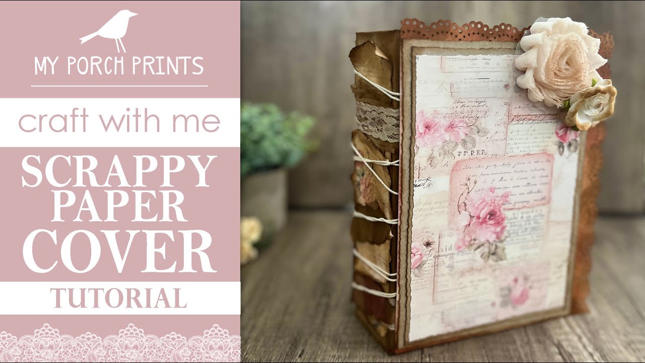 SCRAPPY PAPERS GRUNGE JOURNAL COVER Photo Look Alike | My Porch Prints Junk Journal Ideas