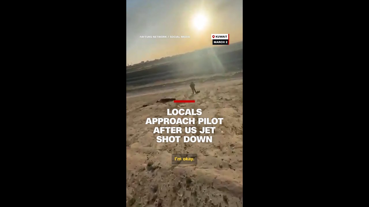 Locals approach pilot after US jet shot down