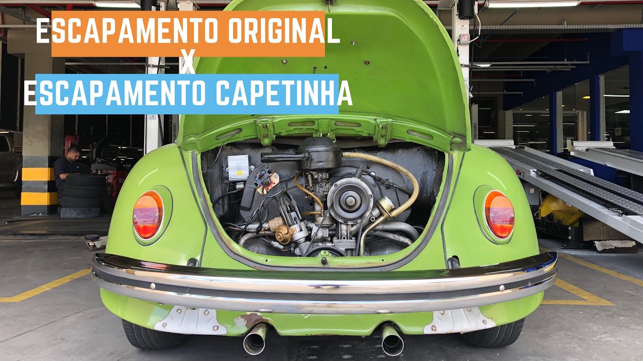 ESCAPAMENTO ORIGINAL X ESCAPAMENTO CAPETINHA DIMENSIONADO - FUSCA 1300