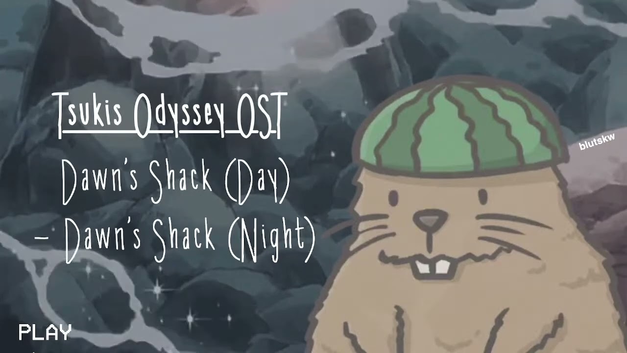 𝗧𝘀𝘂𝗸𝗶 𝗢𝗱𝘆𝘀𝘀𝗲𝘆 Dawn's Shack (Night) OST 🍉 + flowing river 💦(10 hour loop)