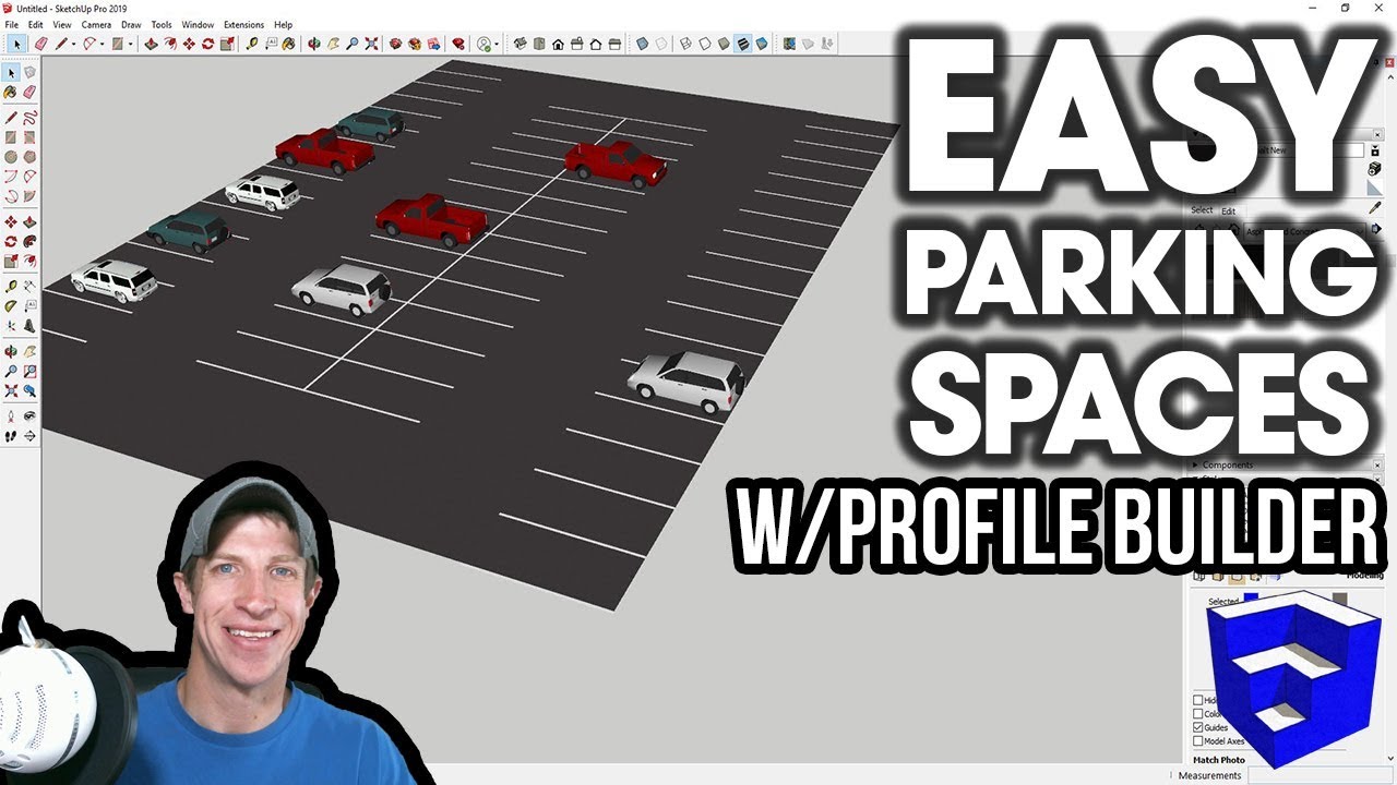 ЛЕГКИЕ ПАРКОВОЧНЫЕ МЕСТА с помощью Profile Builder для SketchUp