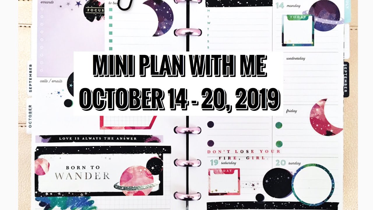 Mini Plan With Me October 14-20, 2019