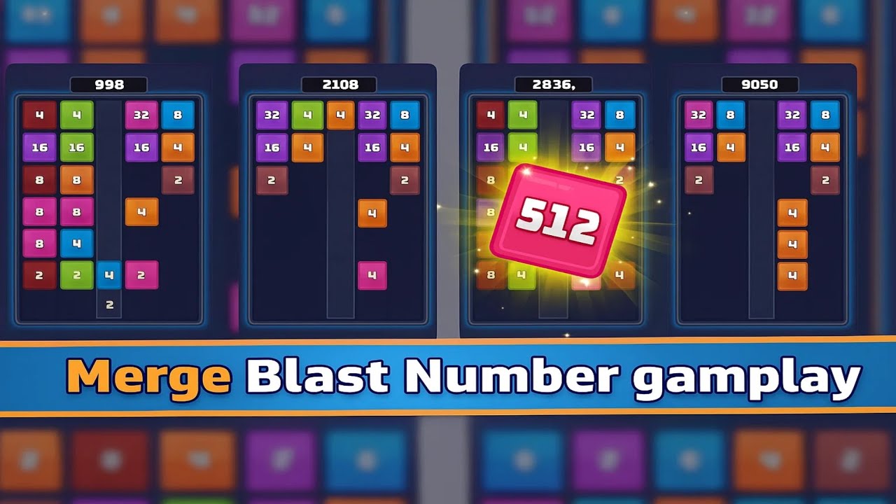 Merge Numbers & Shoot for the Max! 🔢 | Merge Blast Number Gameplay
