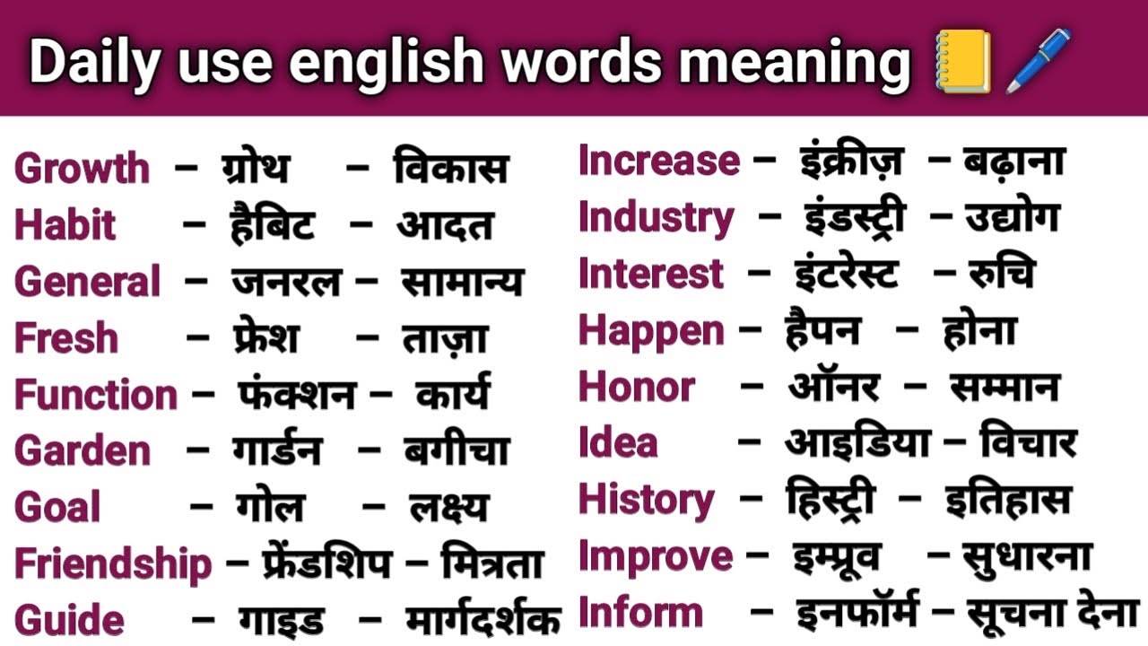 Basic English word meaning | Vocabulary Words | Word meaning