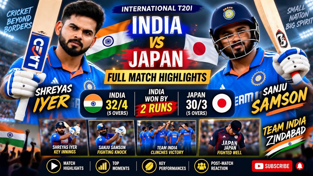 India vs Japan match highlight T20 match|Full match 2026 |IND vs Japan 
