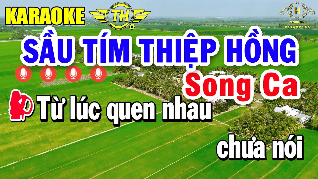 Sầu Tím Thiệp Hồng Karaoke Song Ca Nhạc Sống 2026 | Trọng Hiếu