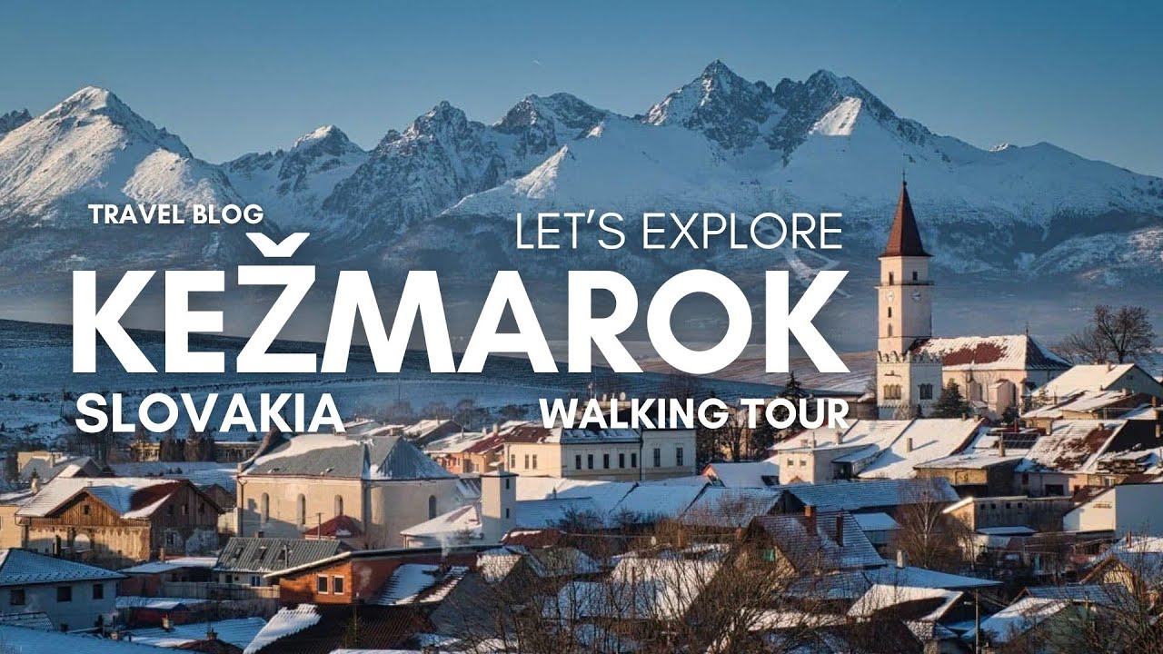 Walking through the city streets of Kežmarok, Slovakia - Winter 2025