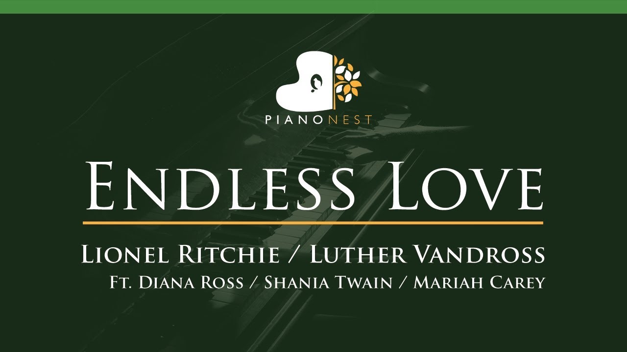 Endless Love - Lionel Ritchie, Luther Vandross, Diana Ross - LOWER Key (Piano Karaoke Instrumental)