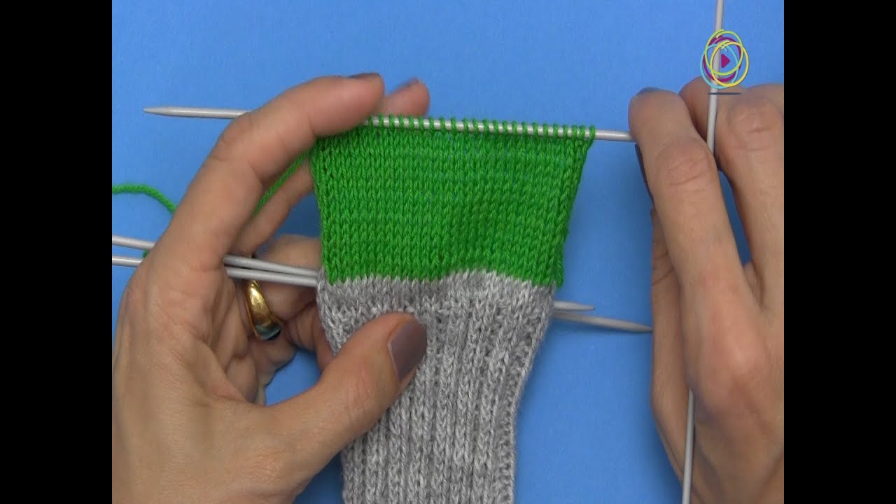 Projekt: Sockenstricken hier eine einfache Fersenwand, 3. Teil