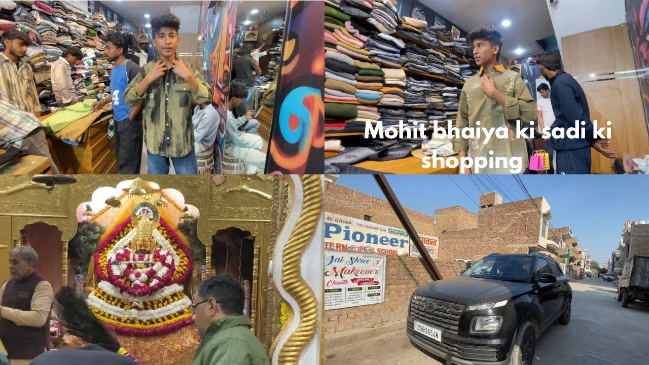 Mohit bhaiya ki sadi ki shopping krli 😊 🛍️ #trending #vlogs #1million #no1trending #popular 