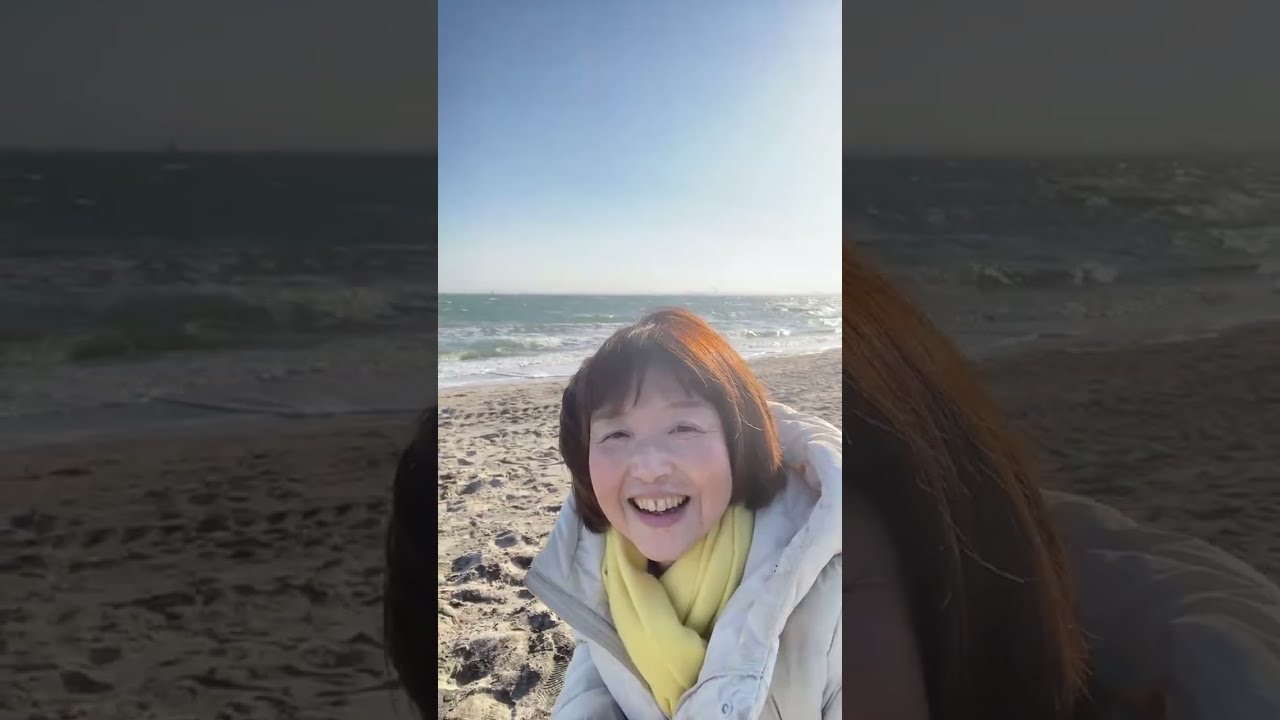 【海からライブ配信 風が強すぎでした💦】