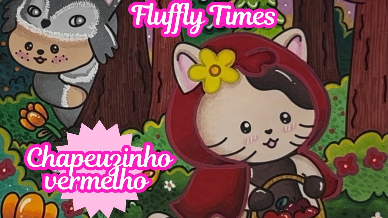 Colorindo Chapeuzinho Vermelho e o Lobo Mau | Texturas e Detalhes no Fluffy Times