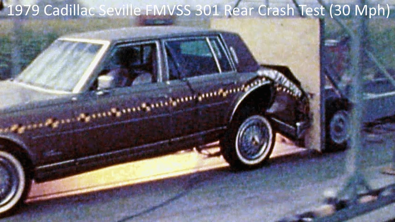 1976-1979 Cadillac Seville FMVSS 301 Rear Crash Test (Full Overlap - 30 Mph)