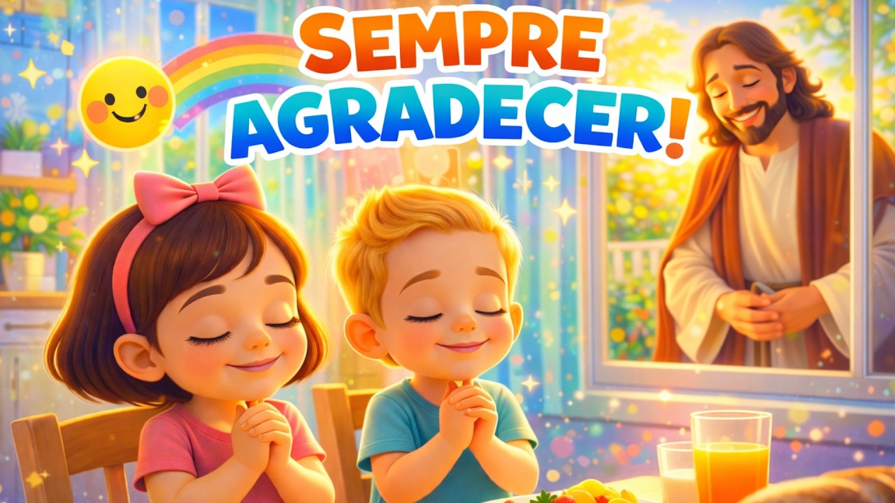SEMPRE VOU AGRADECER 🙏✨  MUSICA CRISTÃ INFANTIL | DESENHO ANIMADO PARA SEU FILHO APRENDER SOBRE DEUS