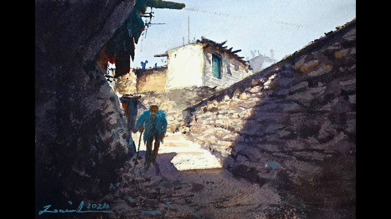 Light and Shadow in watercolor painting