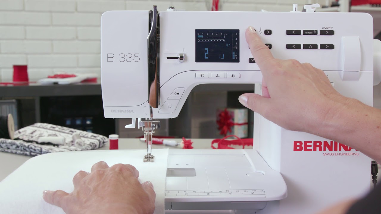 Sewing with the BERNINA 335 and 325: Adjusting stitch width, stitch length, thread tension etc.