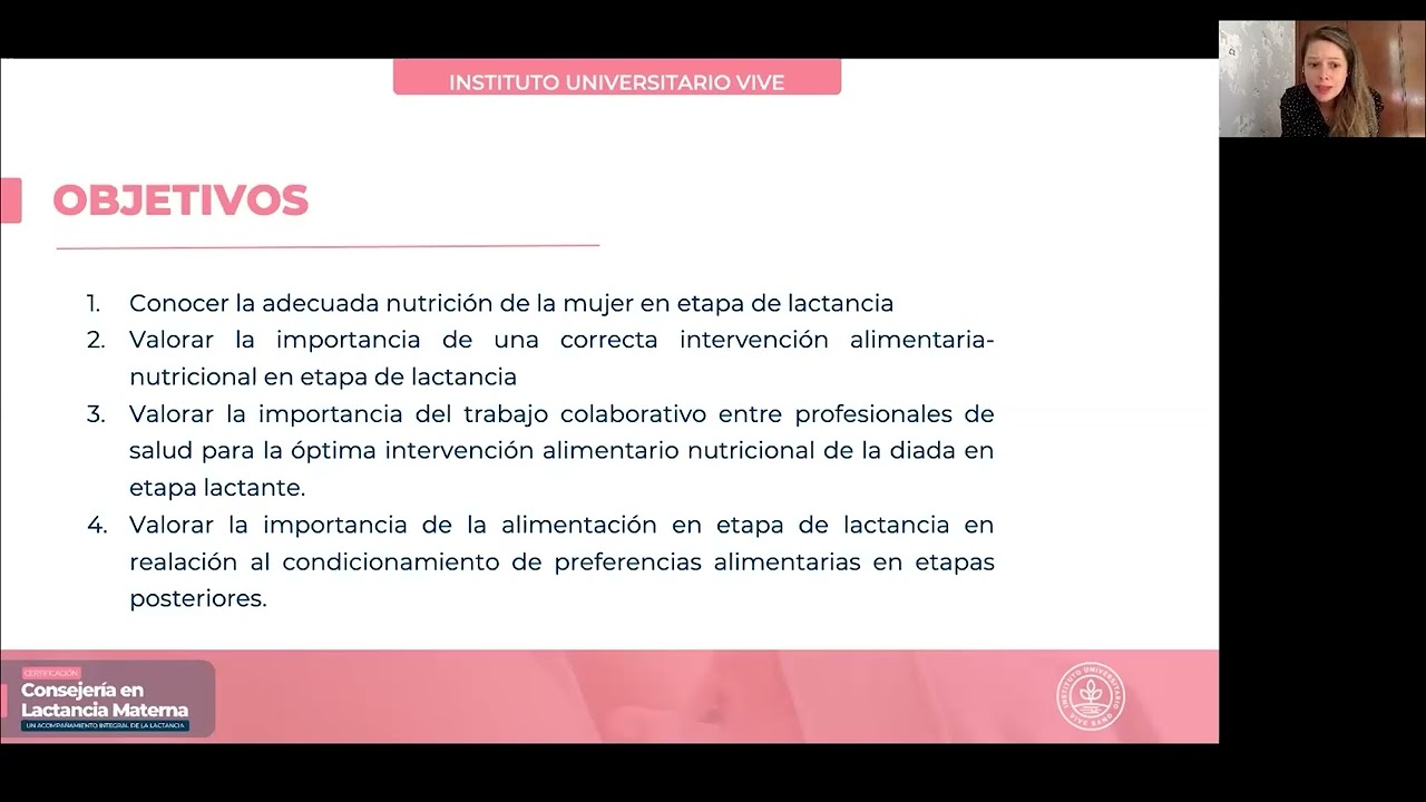 Salud y Nutrición durante el periodo de lactancia -  Instituto Universitario Vive Sano