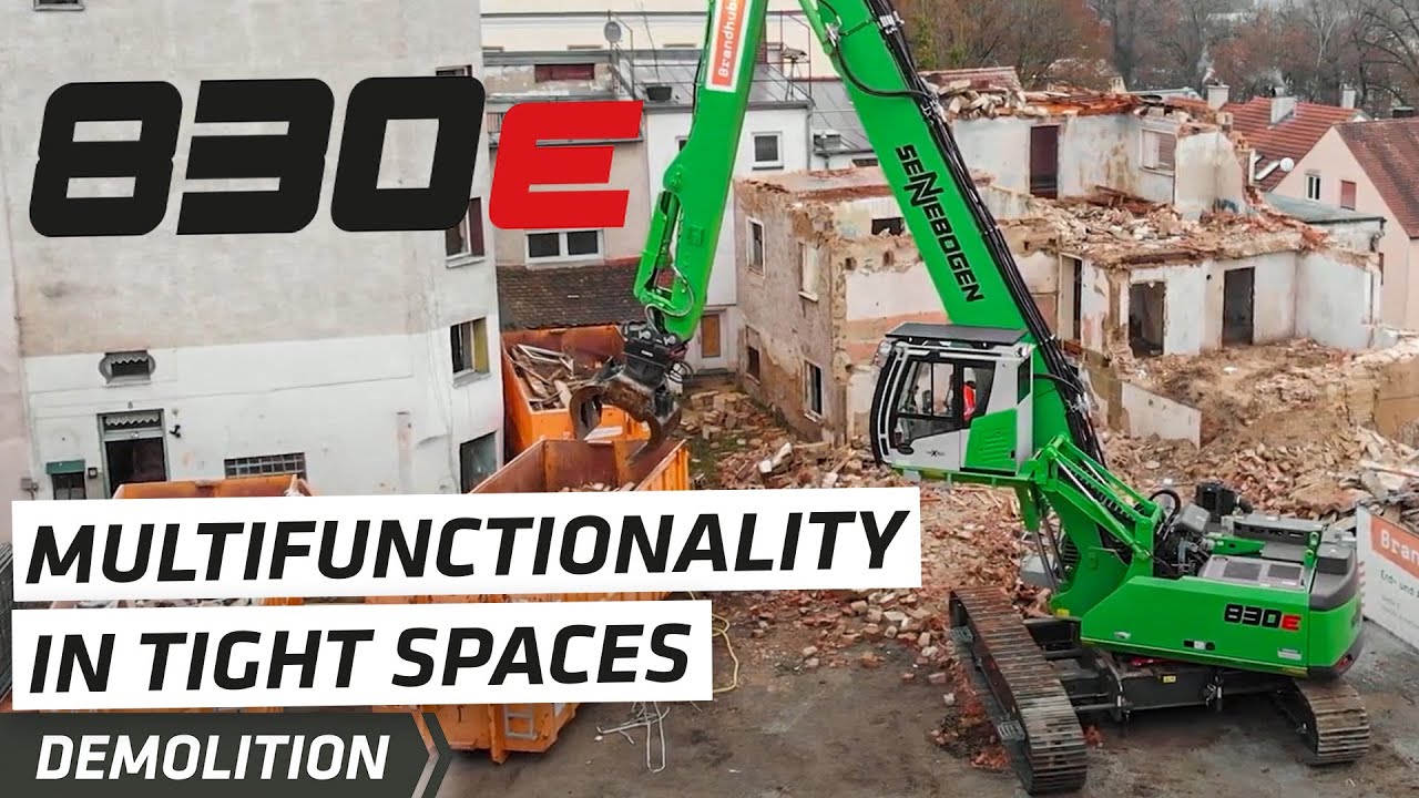 Demolition in the city center | SENNEBOGEN 830 E-Series