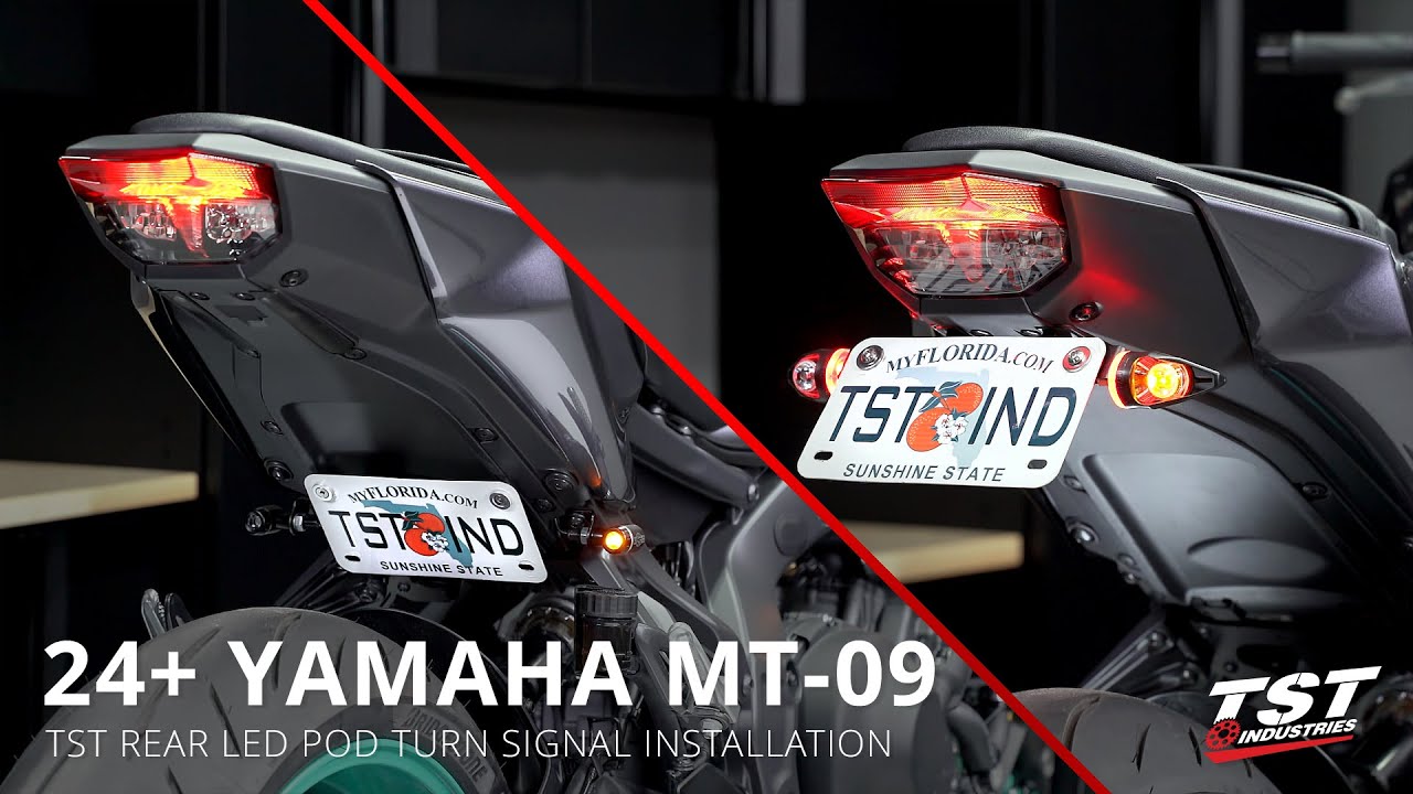 How to Install Rear LED Pod Turn Signals on 2024+ Yamaha MT-09 by TST Industries