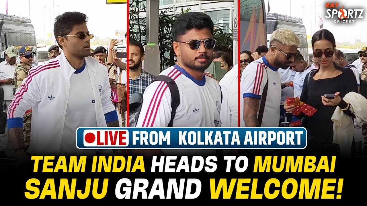 LIVE From Kolkata Airport ✈️ Team India Departs for Mumbai SemiFinal | Sanju | Gambhir | SKY