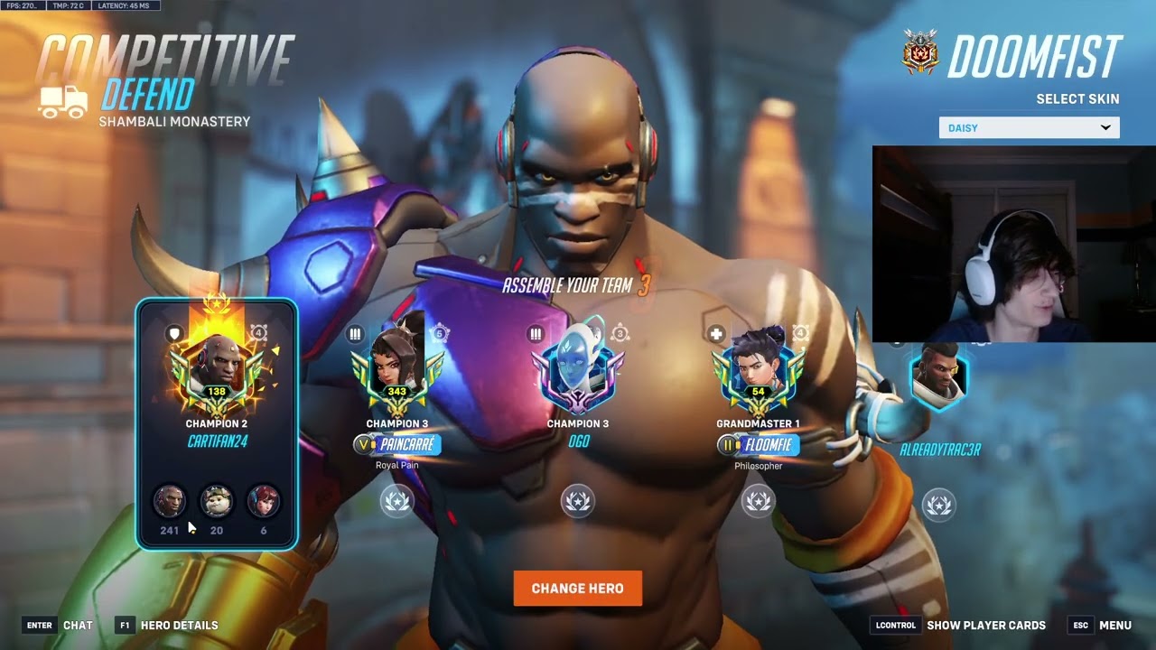Overwatch 2 Rank 1 Doomfist Cartifan Top Ranked & Tryhard Doomfist Gameplay