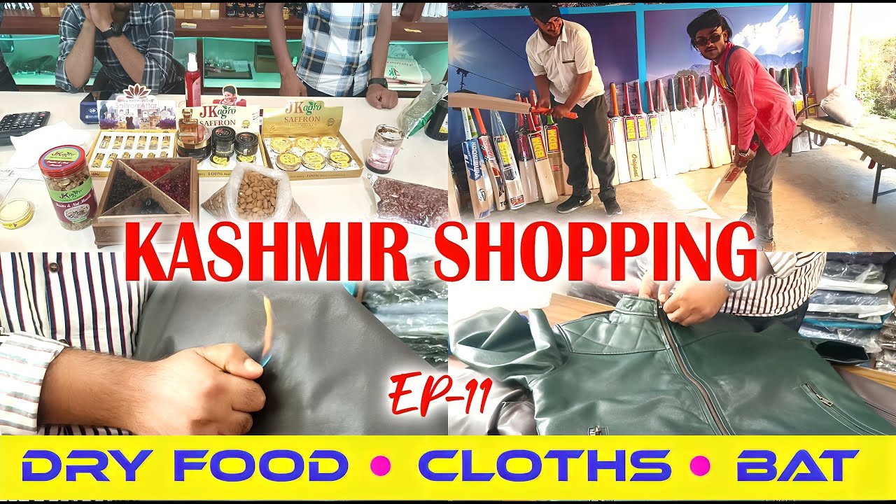 Shopping In Kashmir || 100% Genuine Leather Jacket Market