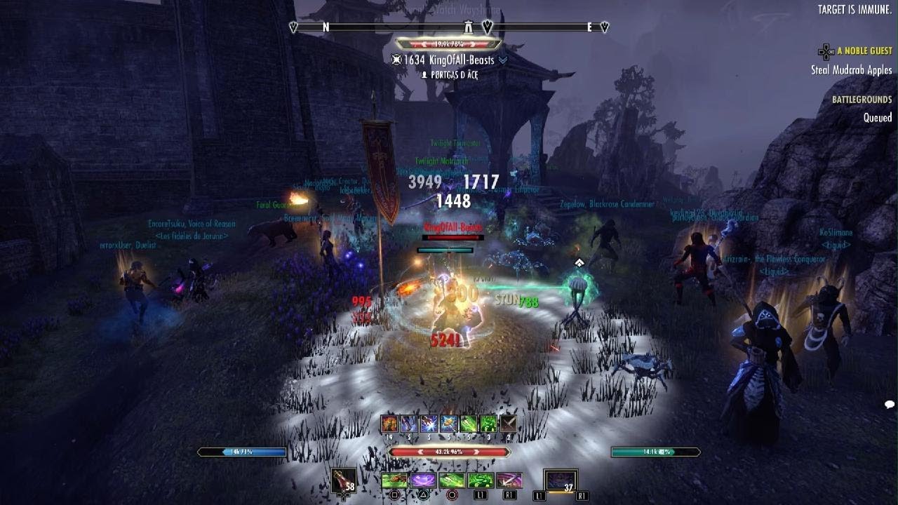 ESO: 700CP Warden vs 1600CP DK duel