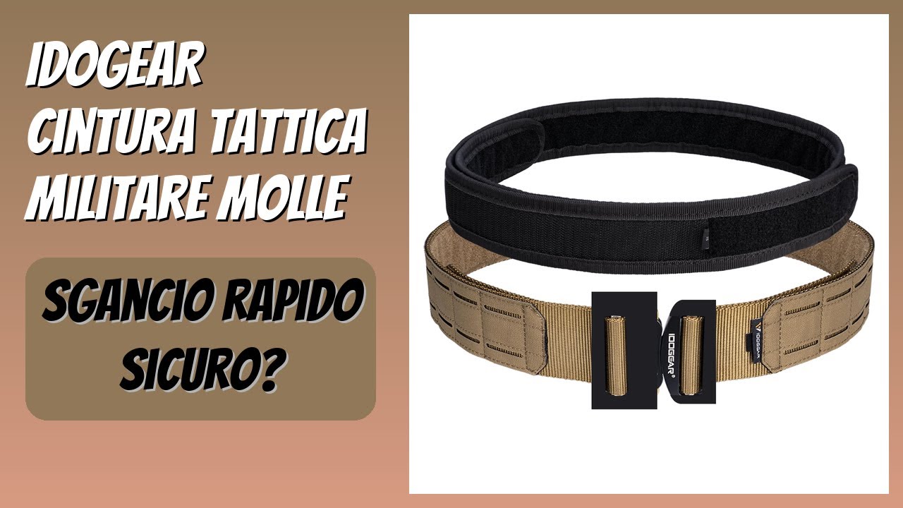 RECENSIONE (2026) : IDOGEAR Cintura Tattica Militare Molle. DETTAGLI
