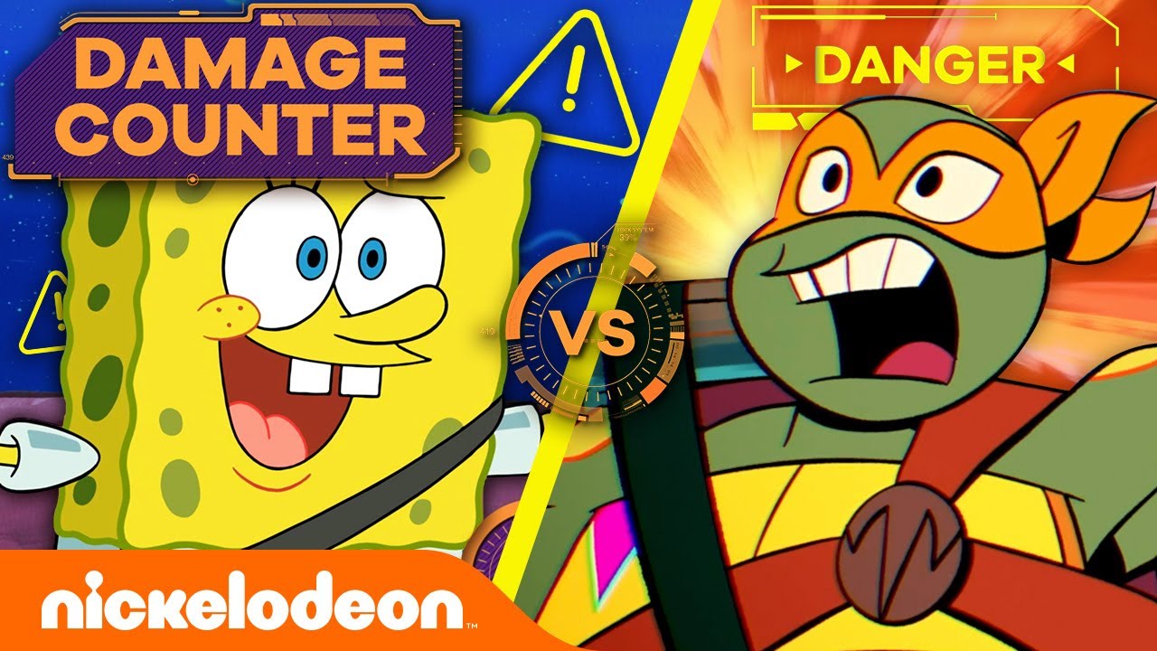 SpongeBob vs. TMNT: Most Explosive CAR CHASE 💰 Damage Counter