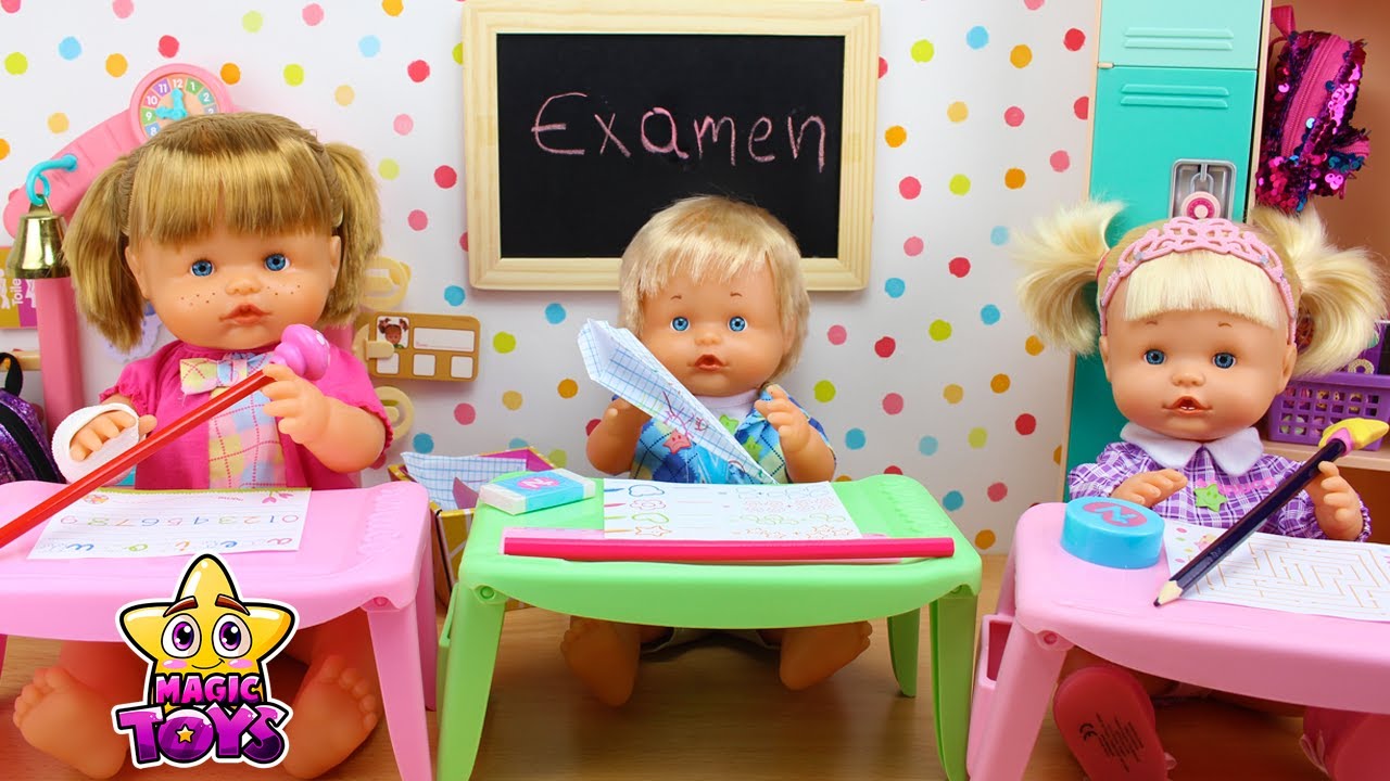 EXAMEN en la ESCUELA 📚 Nenuco HERMANITAS TRAVIESAS Naia se porta mal y está castigada 😡