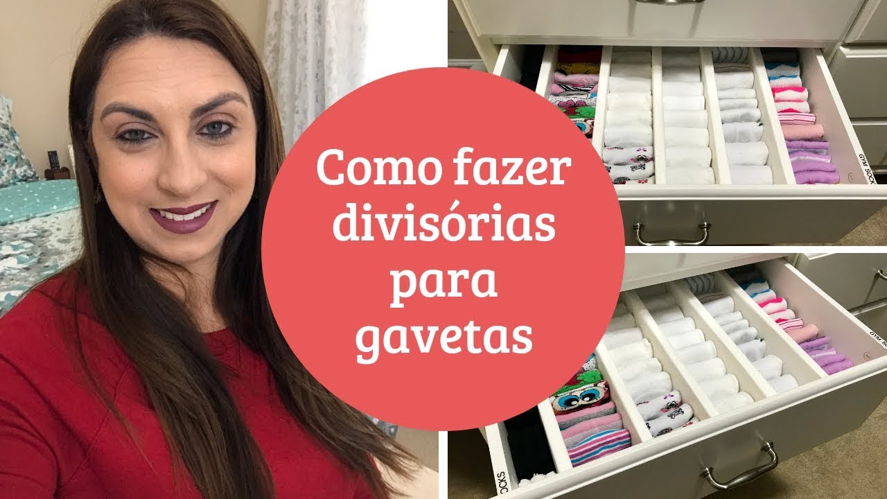 Como fazer suas próprias divisórias de gavetas | DIY | Valéria Angelotti