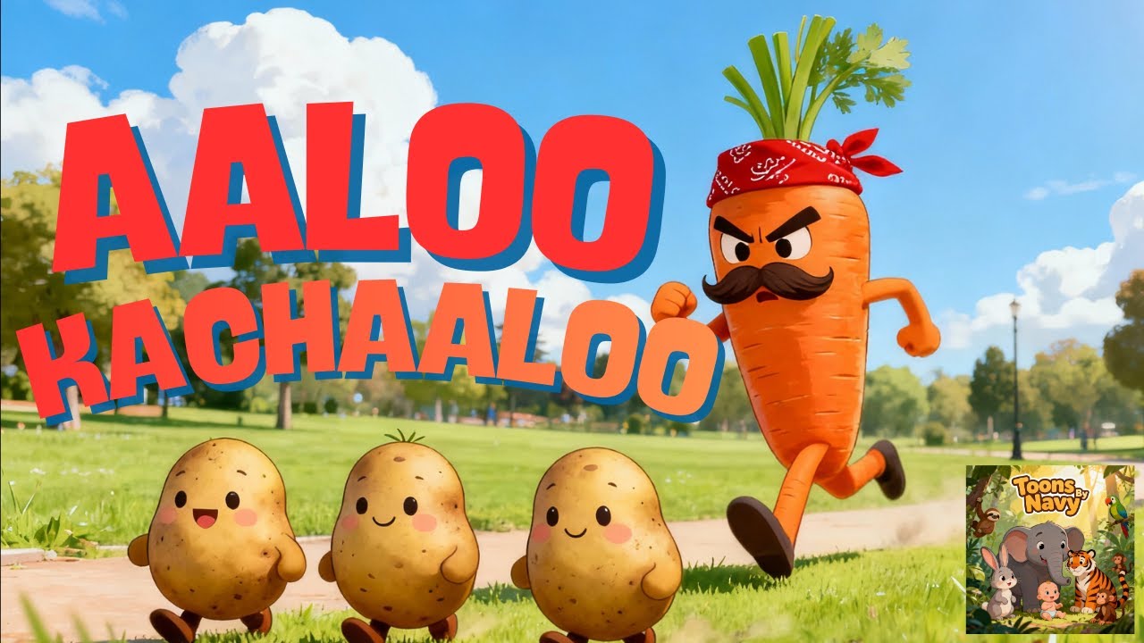 Aaloo Kachaloo Beta Kahan Gaye The 🥔 Hindi Rhymes for Kids | ToonsByNavy | Funny Hindi Song