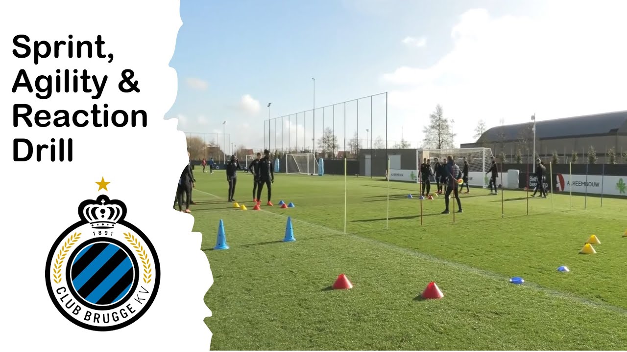 Club Brugge - Fun Agility & Reaction Sprinting Drill for all age groups