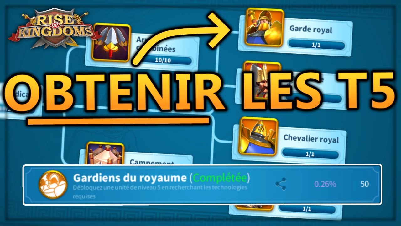 COMMENT OBTENIR VOS T5 (LE GUIDE COMPLET) | RISE OF KINGDOMS FR