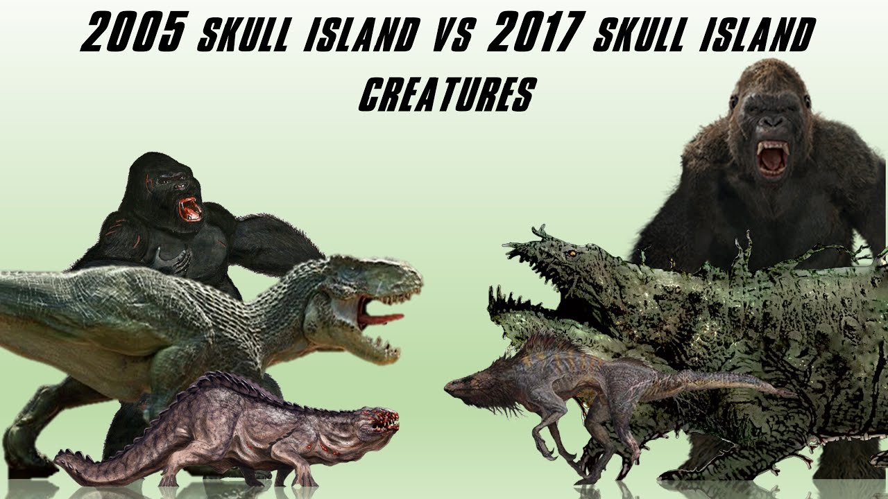 Size Comparison of 2005 vs 2017 Skull Island Creatures