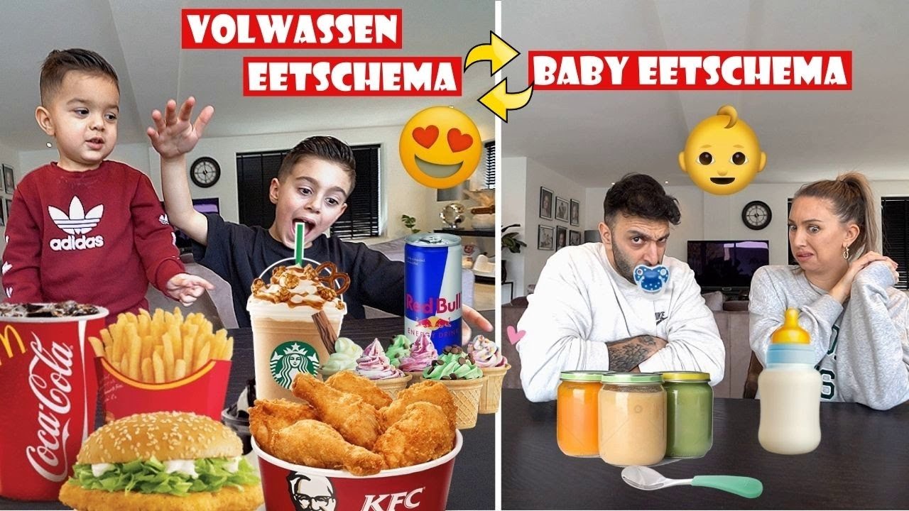WE WISSELEN VAN EETSCHEMA MET DE KINDEREN.. 😱🍟👶| #645