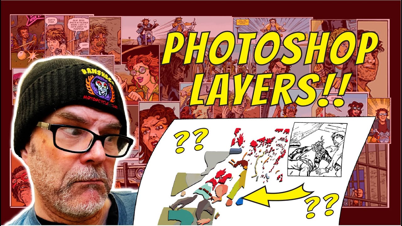 How to use layers in Photoshop to color your comics, plus mocking up your page.