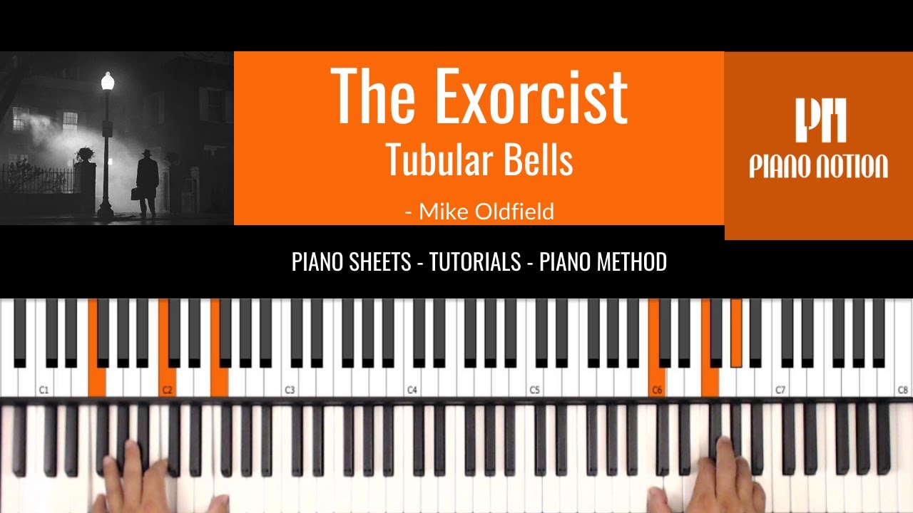 The Exorcist - Main Theme - Tubular Bells - Mike Oldfield (Sheet Music - Piano Solo - Tutorial)
