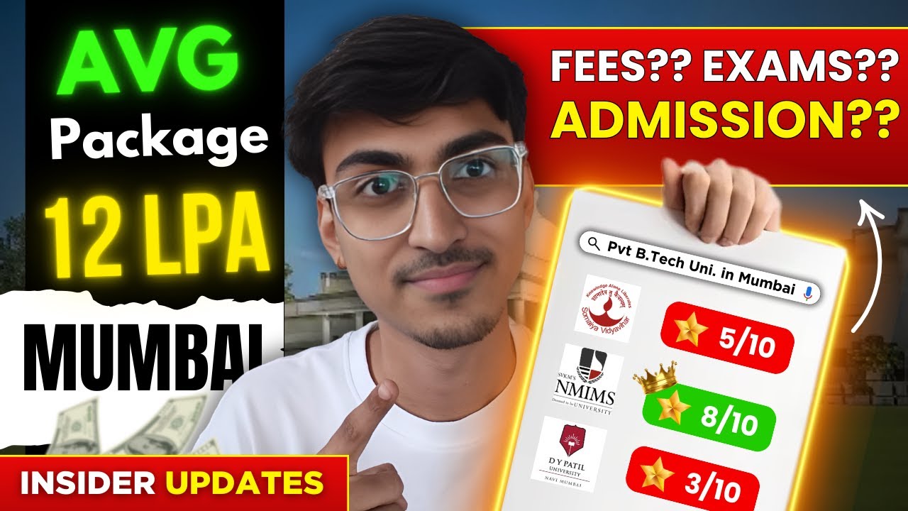 Top Private University in Mumbai 2025 | Fees, Placements, Admission Process | MHTCET JEE