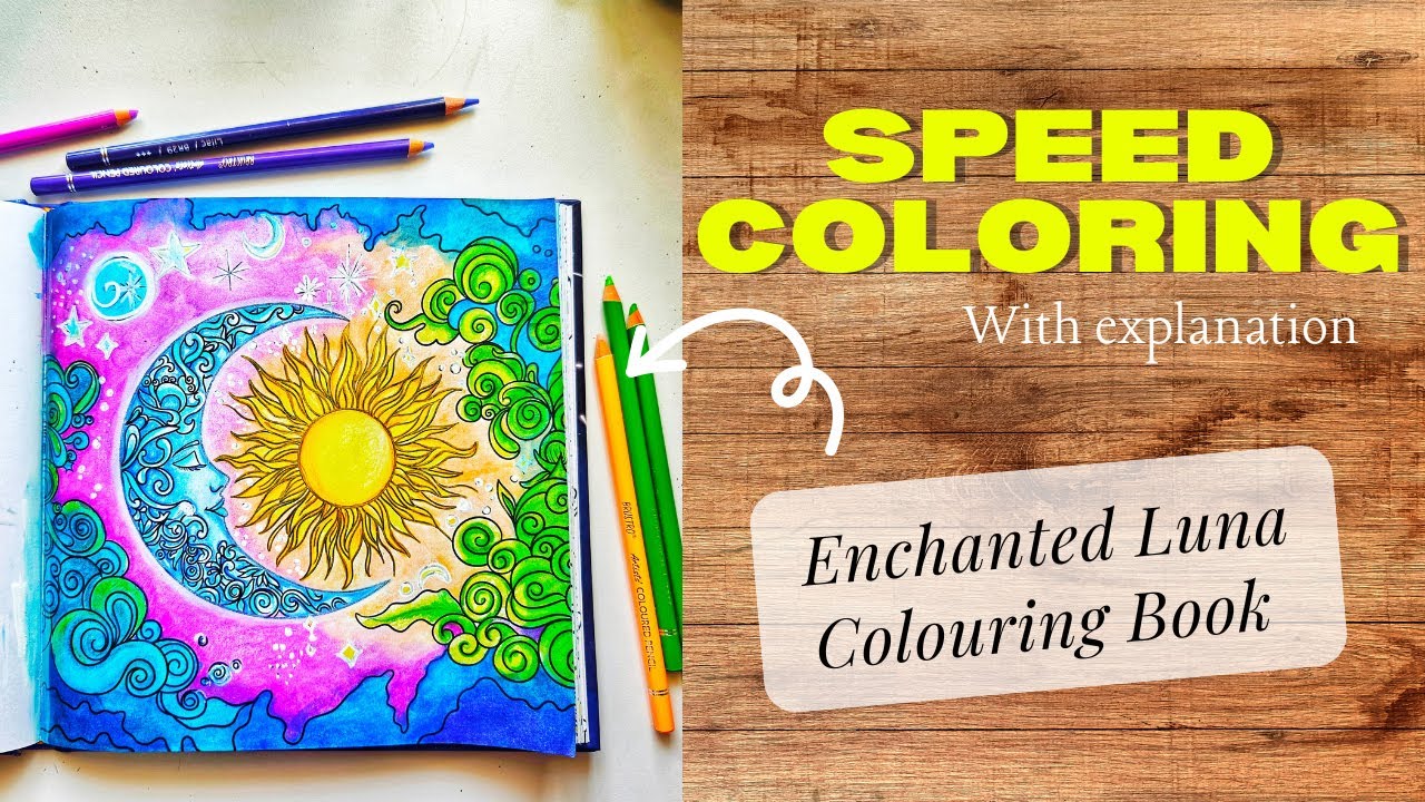 🎨Enchanted Luna Coloring ✦ Sun & Moon Magic ✦ Speed Coloring #adultcoloring #speedcoloring #coloring