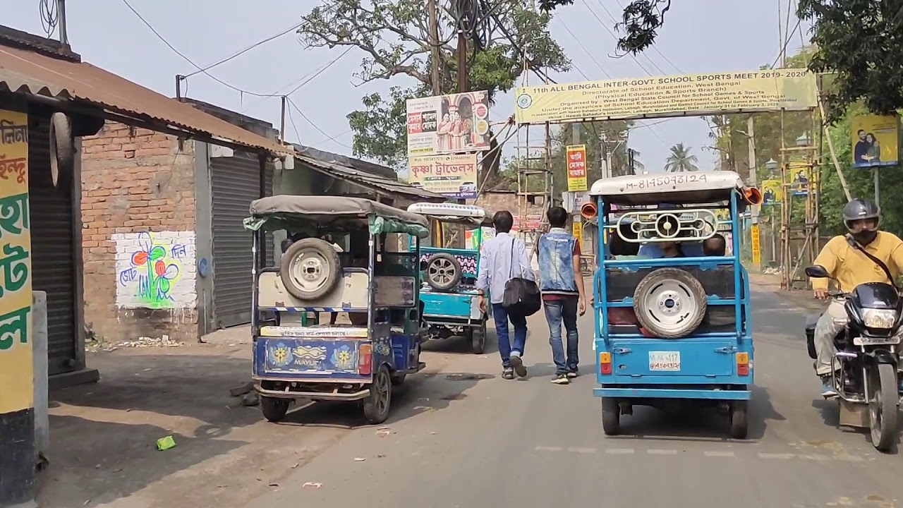 মুর্শিদাবাদ স্টেশন থেকে হাজারদুয়ারি / FROM MURSHIDABAD STATION TO HAZARDUARI