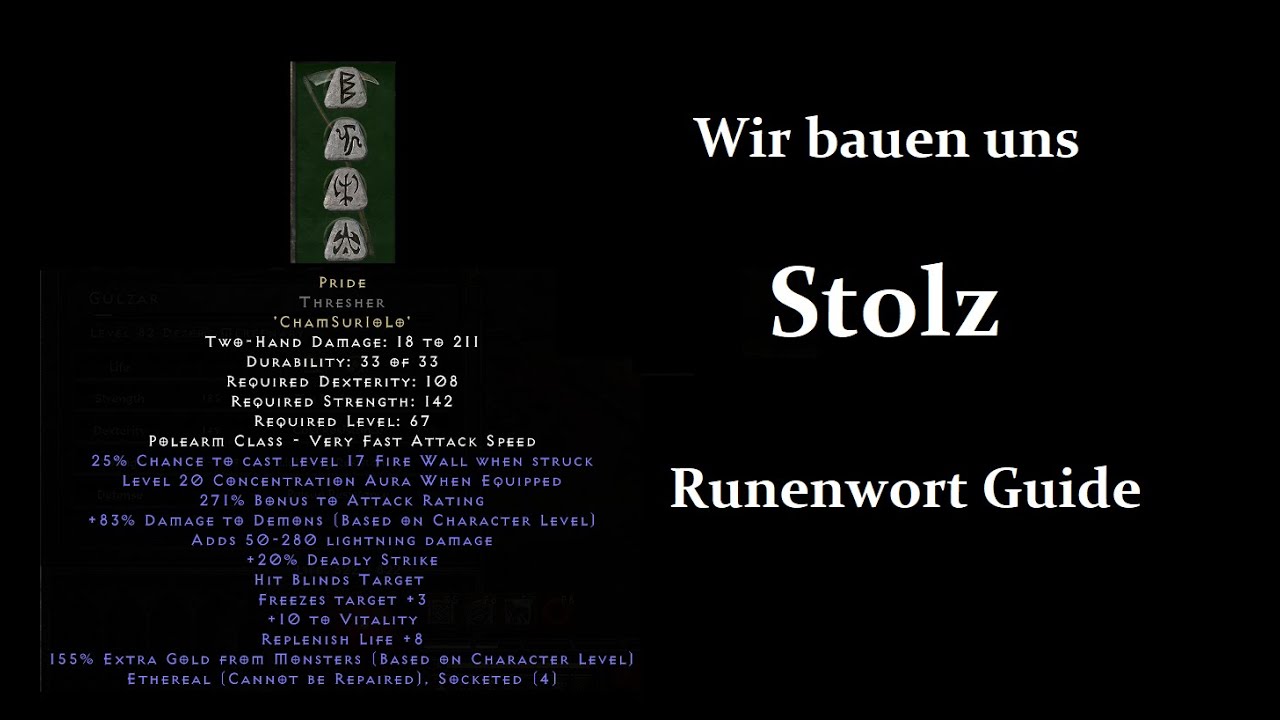 D2:R - Wir bauen uns Stolz / Pride - Runenwort Guide