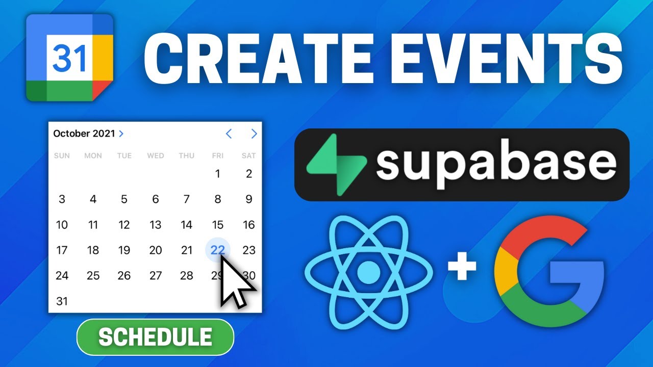 Создание событий календаря в React с помощью API Google Calendar и Supabase (руководство по поста...