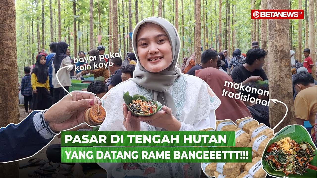 Pasar Unik Sarwono di Kudus, di Tengah Hutan Jati, Transaksi Pakai Koin Kayu