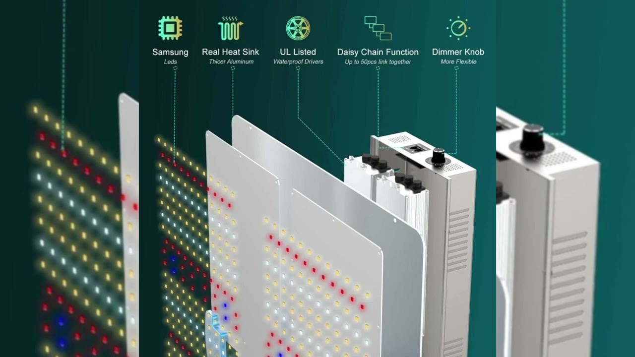 PHLIZON PL4500 450W Full-spectrum Dimmable LED Grow Light for Indoor Plants