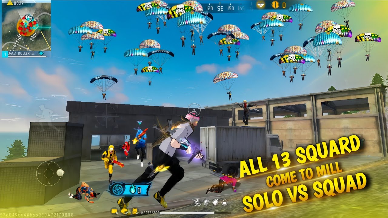 🎯 IMPOSSIBLE 🤯 ALL 13 SQUAD COME TO MILL 😱 SOLO VS SQUAD BR🔥 RANK GAMEPLAY 🎮🎯